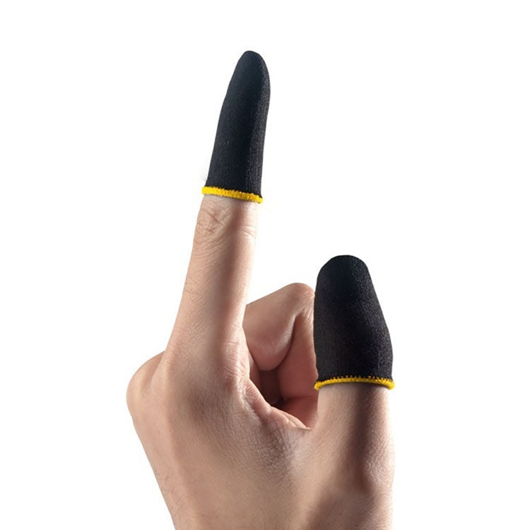 1 Pair Carbon Fiber Breathable Mobile Phone Game Touch Screen Finger Cover for Thumb / Index Finger