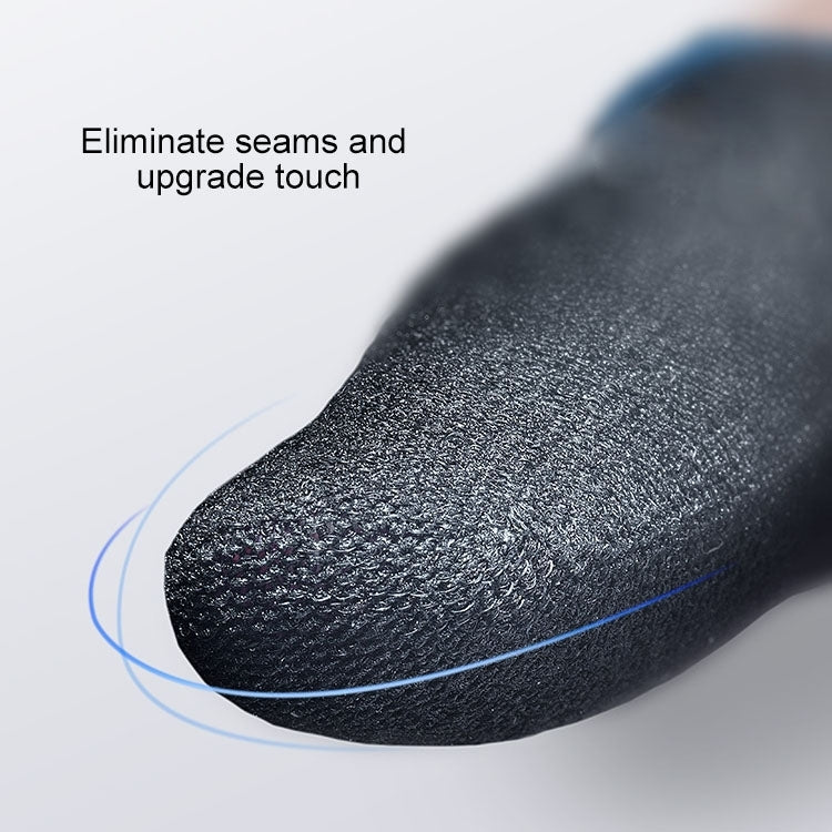 1 Pair Carbon Fiber Breathable Mobile Phone Game Touch Screen Finger Cover for Thumb / Index Finger