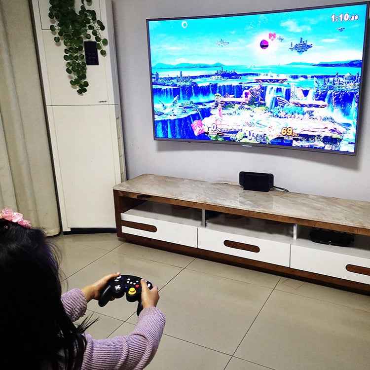 Three-point Decorative Strip Wired Game Handle Controller for Nintendo NGC