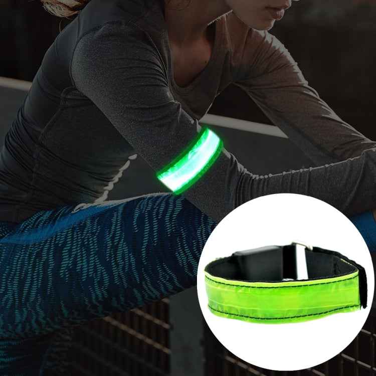 LED Flash Safety Reflective Nylon Light Battery Sports Wrist Belt