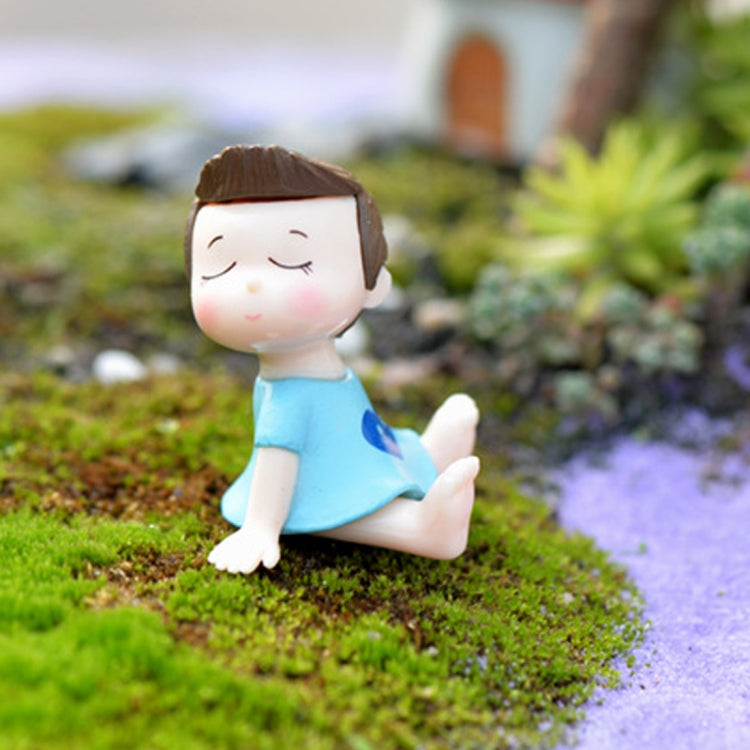 Lovers Bow Garden Dollhouse Decoration Moss Micro Landscape PVC Ornaments, Pink Blue Lovers Bow, Red Grey Lovers Bow
