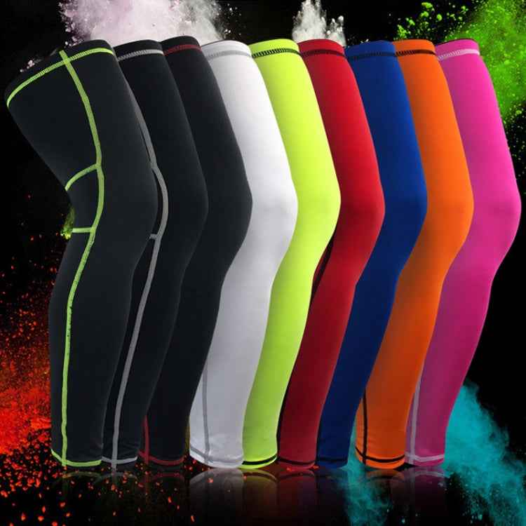 Outdoor Basketball Badminton Sports Knee Pad Riding Running Gear Long Breathable Protection Legs Pantyhose, Size: L