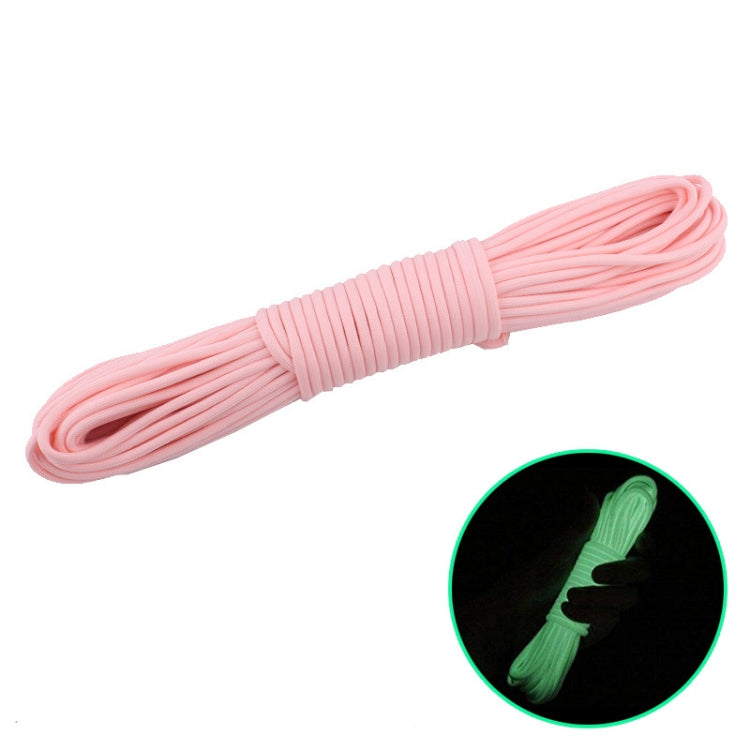 20m 9-Core Nylon+Polyester Full-light Outdoor Camping Tent Rescue Bundled Fluorescent Climbing Rope, 20m Green, 20m White, 20m Yellow, 20m Pink