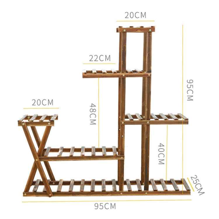 Wooden Plant Flower Display Stand Wood Pot Shelf Storage Rack