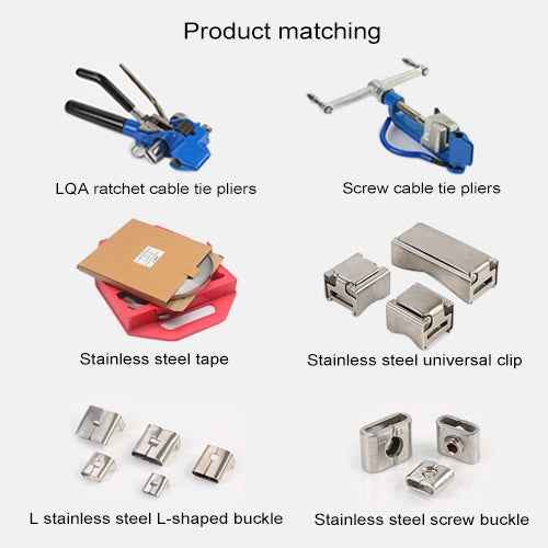 100 PCS 9.53mm 304 Stainless Steel Tie Lock Type Cable Wrapped Bundle Buckle