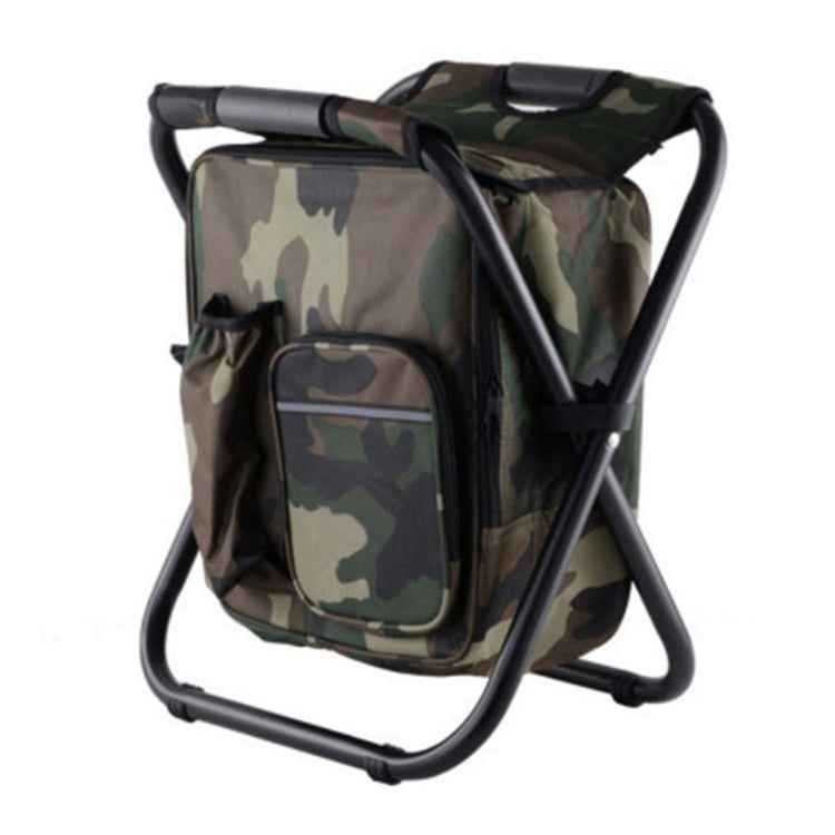 Outdoor Portable Folding Camping Chair Light Fishing Beach Chair Stainless Steel Pipe Folding Chair with Ice Bag