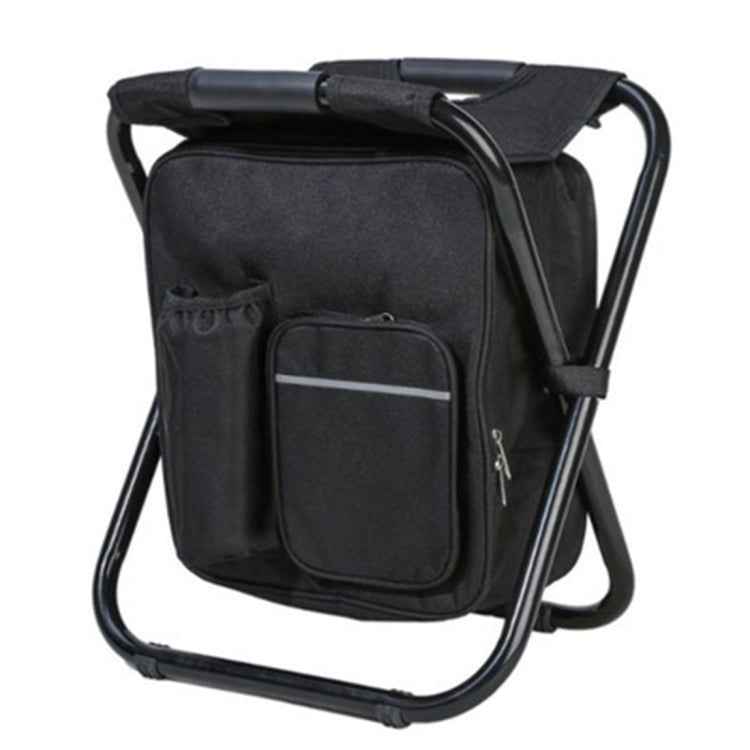 Outdoor Portable Folding Camping Chair Light Fishing Beach Chair Stainless Steel Pipe Folding Chair with Ice Bag