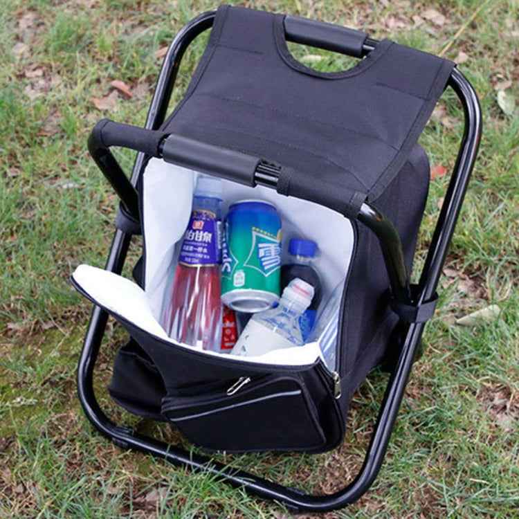 Outdoor Portable Folding Camping Chair Light Fishing Beach Chair Stainless Steel Pipe Folding Chair with Ice Bag