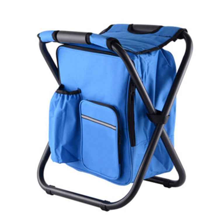 Outdoor Portable Folding Camping Chair Light Fishing Beach Chair Stainless Steel Pipe Folding Chair with Ice Bag