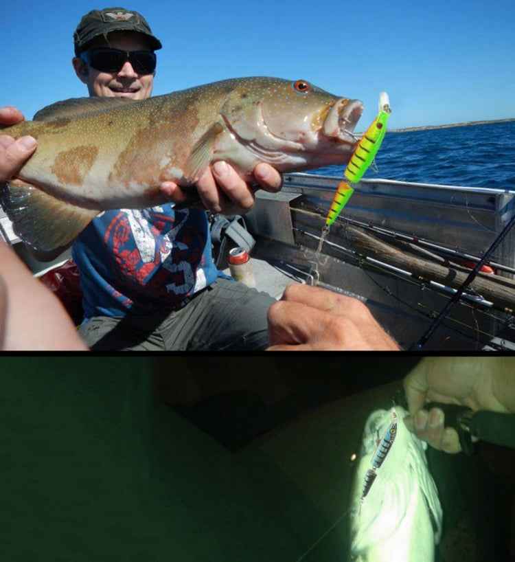 HENGJIA 5 PCS 10.5cm 9.6g 2-section Plastic Hard Baits Fishing Lures Set Tackle Baits