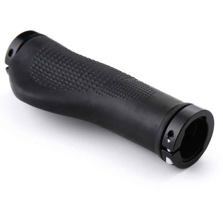 1 Pair AG21 Rubber +  Alloy Lock-Rings Bicycle Flat Handlebar Grip