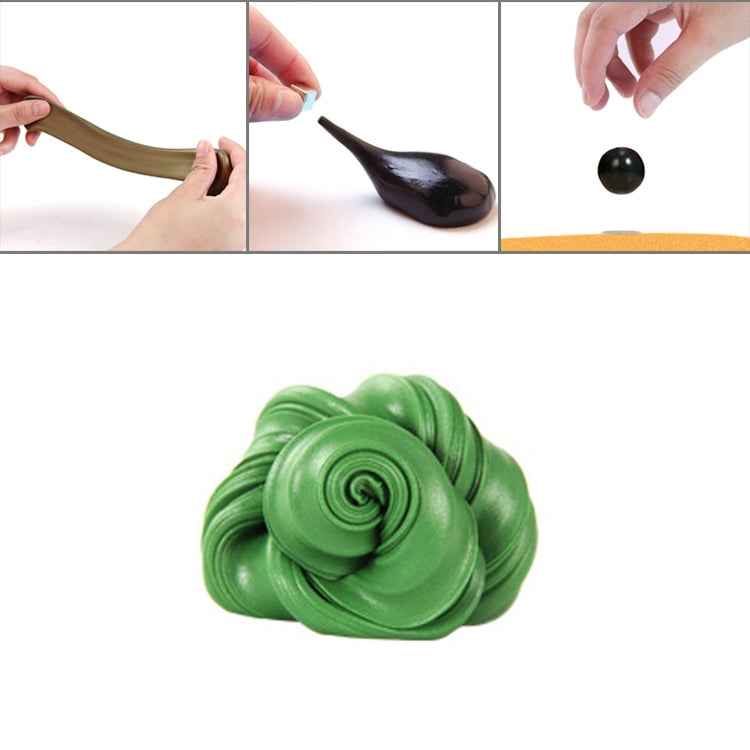 DIY Plasticine Slime Magnetic Rubber Mud Stress Reducer Anti-Anxiety Bouncing Putty Magic Clay Education Toy for Kids and Adults, Small Iron Box Size: 6x2.5cm