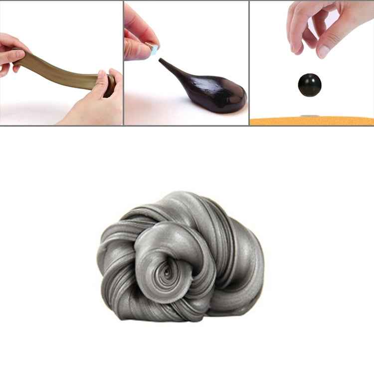 DIY Plasticine Slime Magnetic Rubber Mud Stress Reducer Anti-Anxiety Bouncing Putty Magic Clay Education Toy for Kids and Adults, Small Iron Box Size: 6x2.5cm