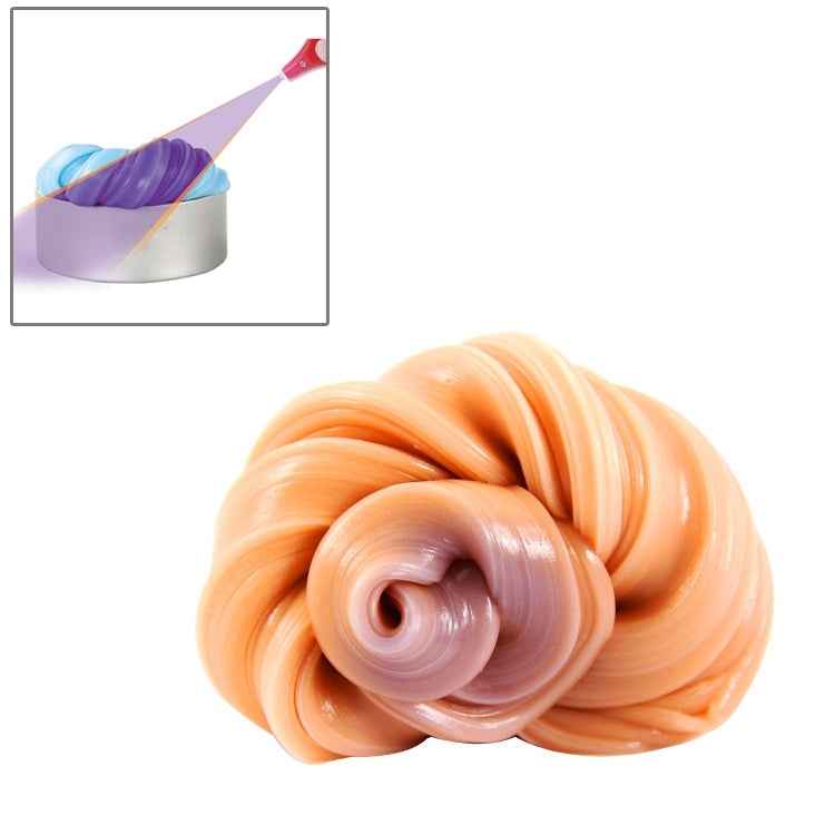 UV Discoloration Mud DIY Plasticine Slime Stress Reducer Anti-Anxiety Toy Bouncing Putty Magic Clay Education Toys for Kids and Adults, Iron Box Size: 8x2.5cm