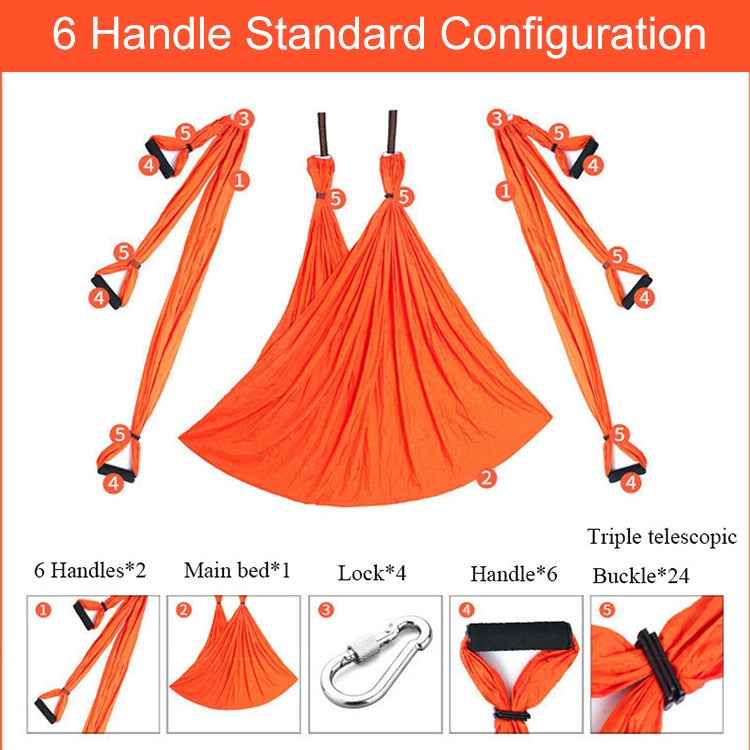 6 Handles Bodybuilding Handstand Inelasticity Aerial Yoga Hammock