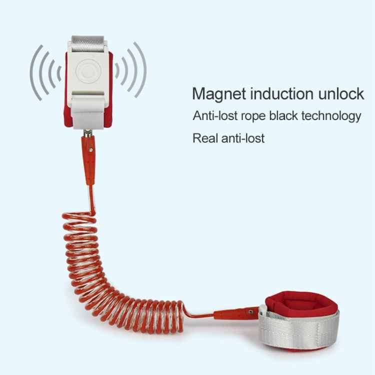 Happywalk Kids Safety Anti Lost Wrist Link Traction Rope with Induction Lock, Length: 2m