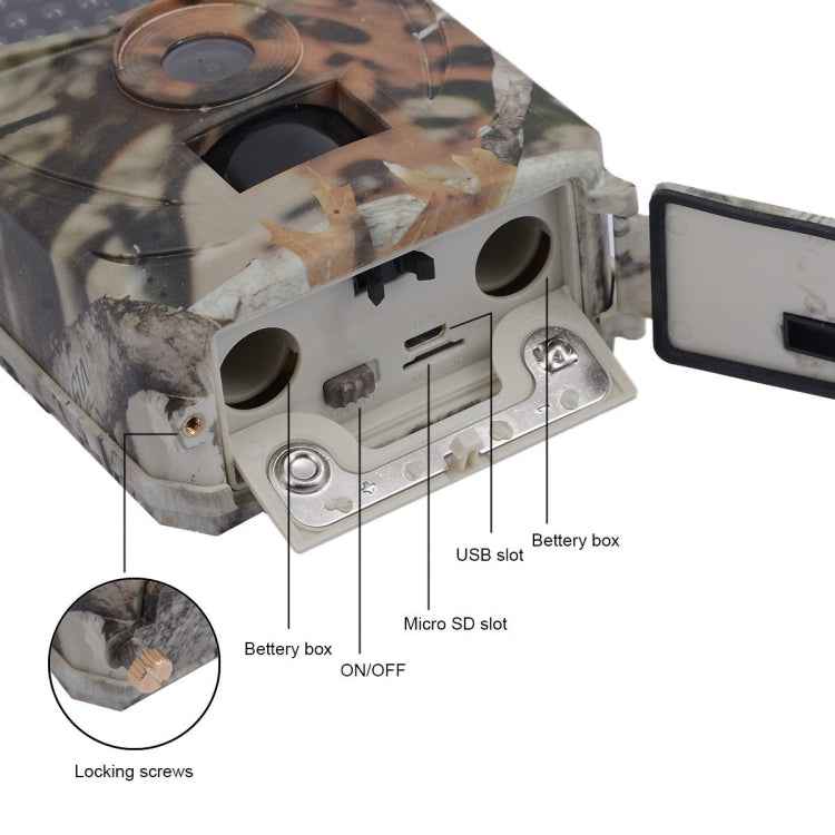 PR-100 1MP IP54 Waterproof IR Night Vision Security Hunting Trail Camera, Sunplus 1628 Program, 120 Degree Wide Angle,100 Degree PIR Sensing Angle
