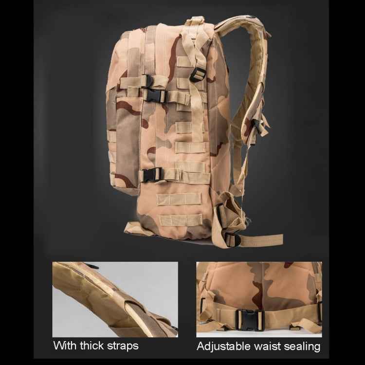 INDEPMAN DL-B001 Fashion Camouflage Style Men Oxford Cloth Backpack Shoulders Bag 40L Outdoors Hiking Camping Travelling Bag 3D Package with Expanded MOLLE & Magic Sticker & Adjustable Shoulder Strap, Size: 51 x 42 x 22 cm