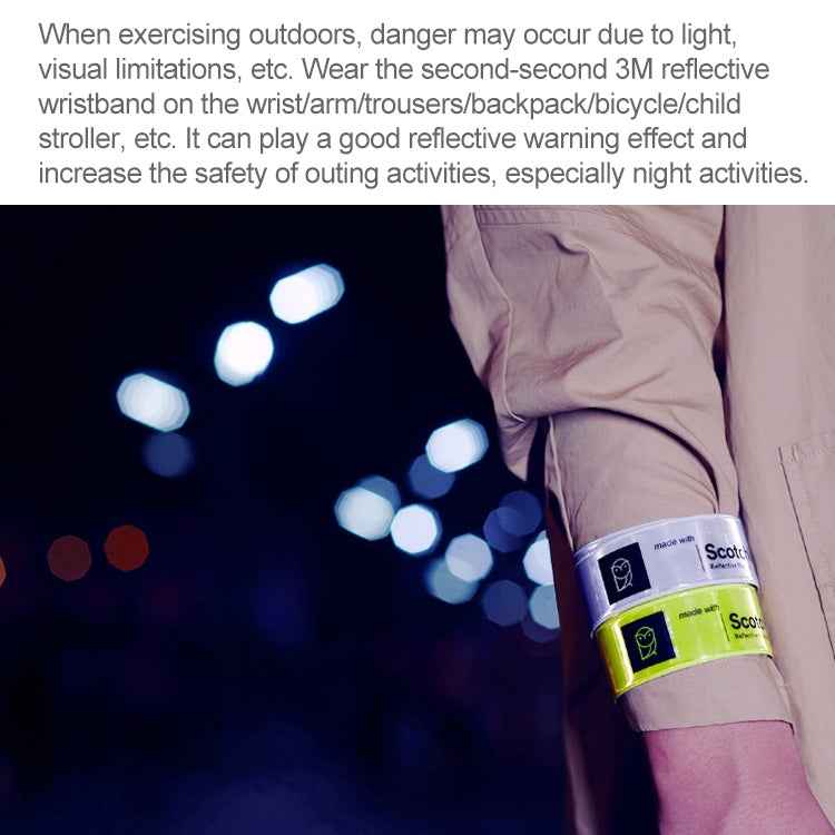 4 PCS Original Xiaomi Youpin Scotchlite Reflective Wristband Safety Reflective Wrist Belt