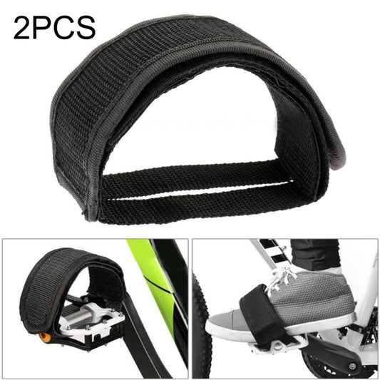 2 PCS Bicycle Pedals Bands Feet Set With Anti-slip Straps Beam Foot