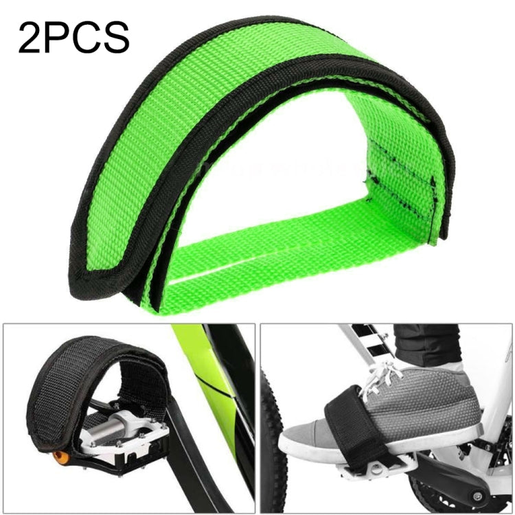 2 PCS Bicycle Pedals Bands Feet Set With Anti-slip Straps Beam Foot