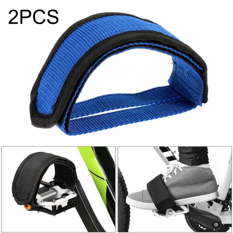 2 PCS Bicycle Pedals Bands Feet Set With Anti-slip Straps Beam Foot