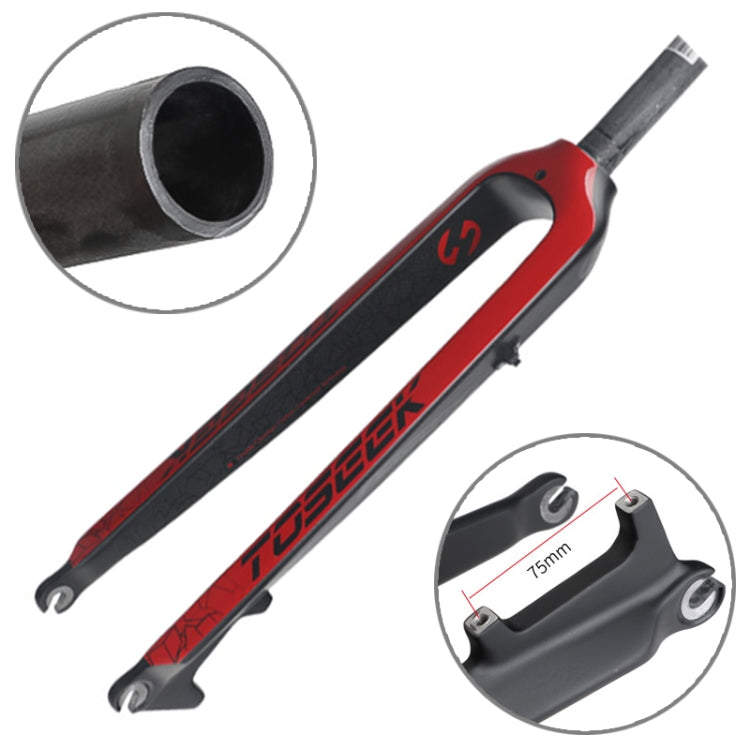 TOSEEK Ultra Light 27.5 Inch 405mm Mountain Bike Full Carbon Front Fork Straight Head Tube Disc Brake, 27.5 Inch 405mm