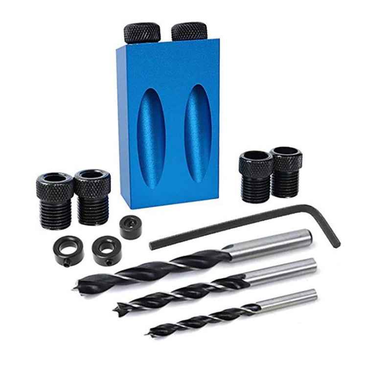14-Piece Set 15 Degree Angular Oblique Aluminum Alloy Woodworking Hole Locator With The Bit