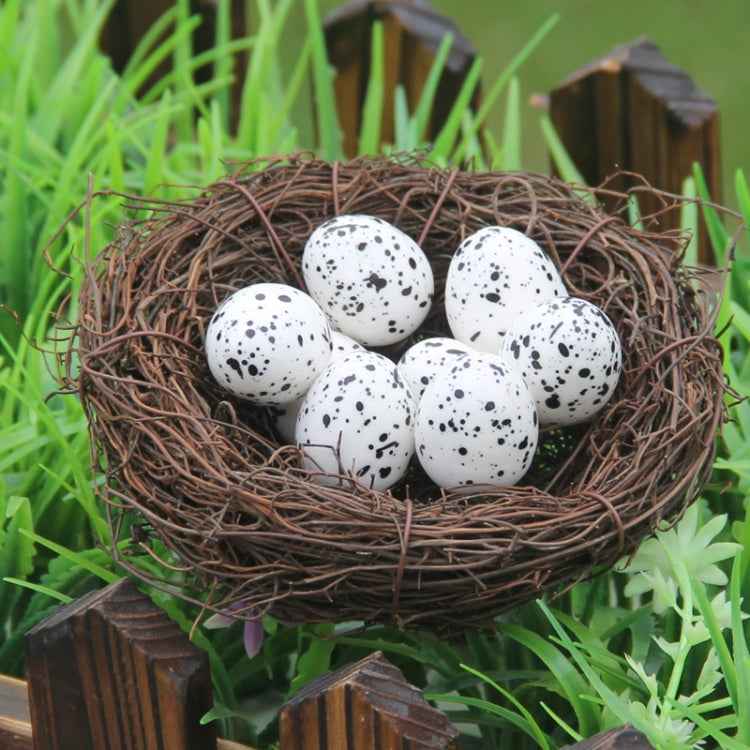 8cm Simulation Bird Nest + 1 PCS Bird Egg Holiday Decoration