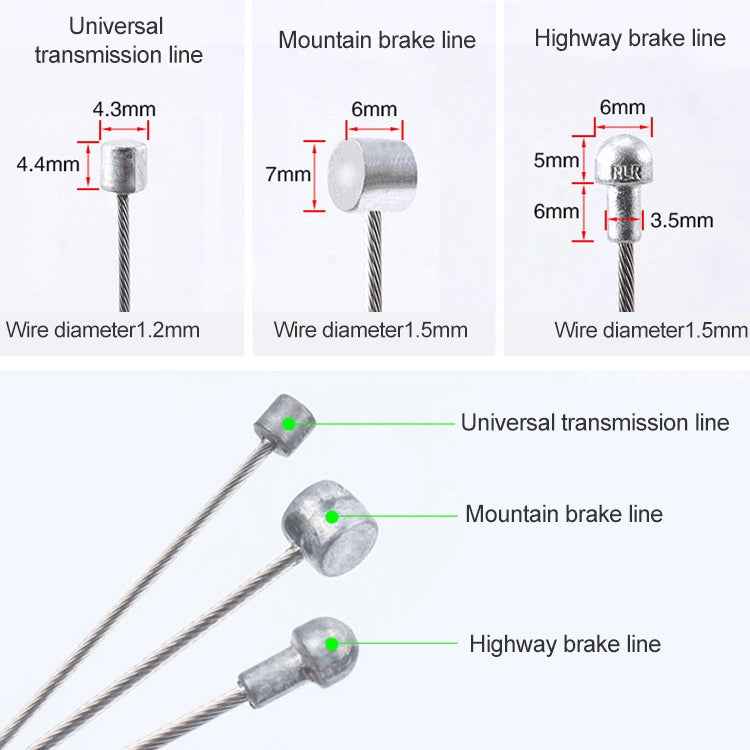 7 in 1 Mushroom Head PVC Brake Cable Tube Set for Road Bike