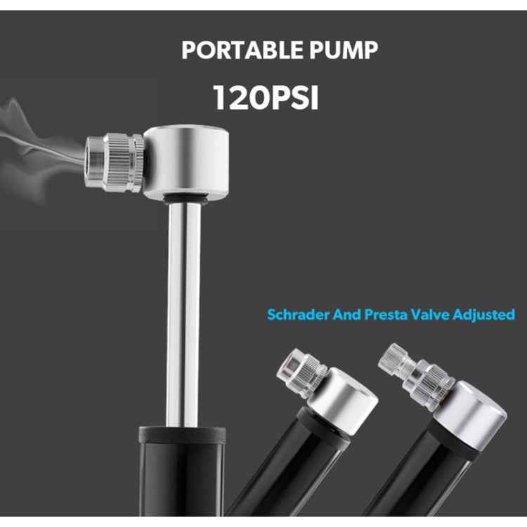 Manual Mini Portable Bicycle Aluminum Alloy Pump+ Glue-free Tire Patch + Fish-shaped Tire Lever