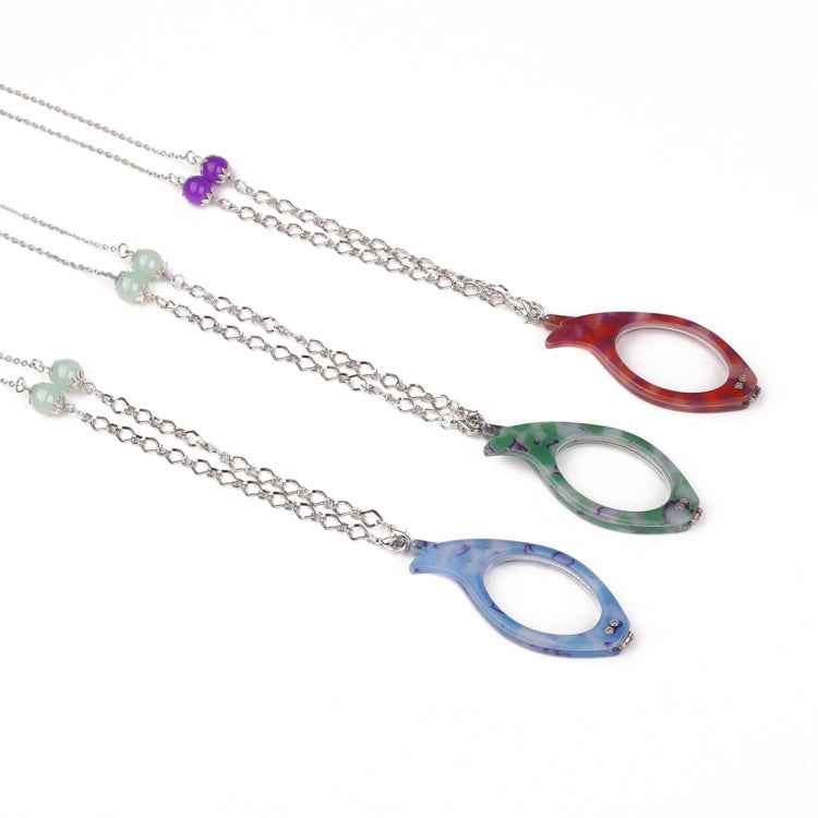 Necklace Pendant Handheld Folding Reading Glasses + 1.50D Rndom Color Delivery