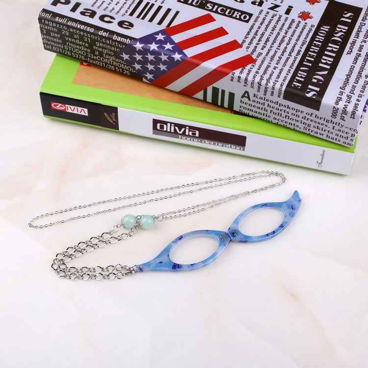 Necklace Pendant Handheld Folding Reading Glasses + 1.50D Rndom Color Delivery