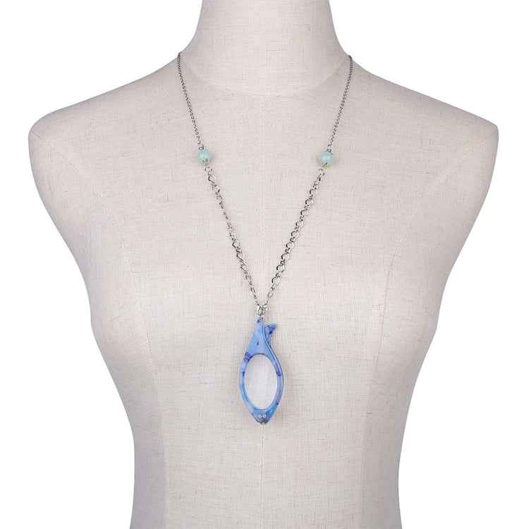Necklace Pendant Handheld Folding Reading Glasses + 1.50D Rndom Color Delivery