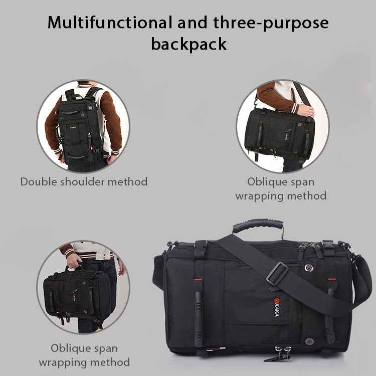 KAKA Large Capacity Backpack Men Travel Bag Leisure Student Waterproof Shoulders Bag with Lock