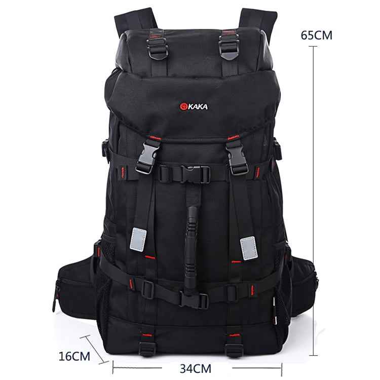 KAKA Large Capacity Travel Backpack Outdoor Oxford Cloth 55L Waterproof Mountaineering Shoulders Bag with Lock