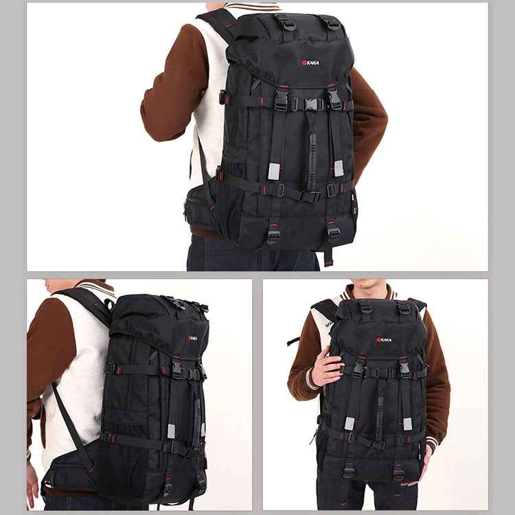 KAKA Large Capacity Travel Backpack Outdoor Oxford Cloth 55L Waterproof Mountaineering Shoulders Bag with Lock