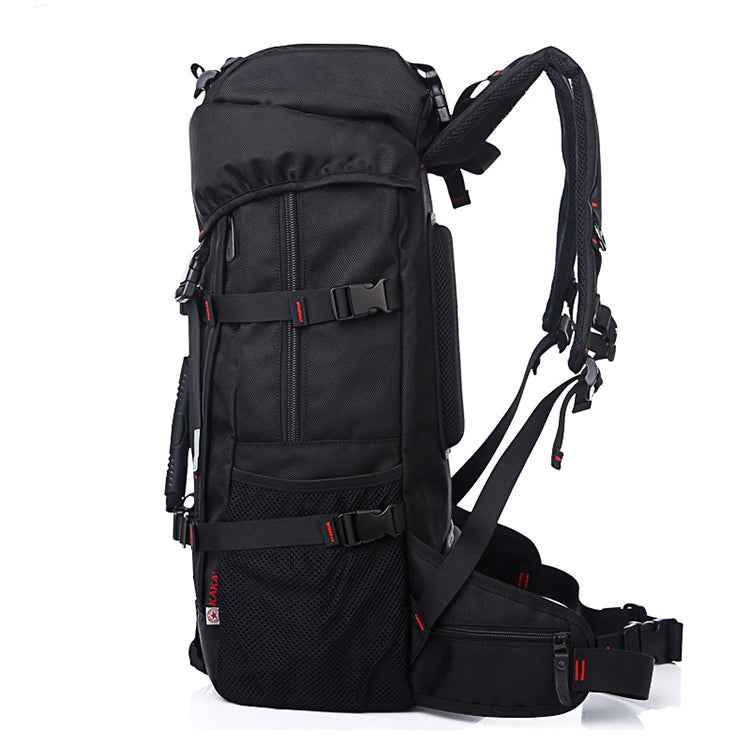 KAKA Large Capacity Travel Backpack Outdoor Oxford Cloth 55L Waterproof Mountaineering Shoulders Bag with Lock