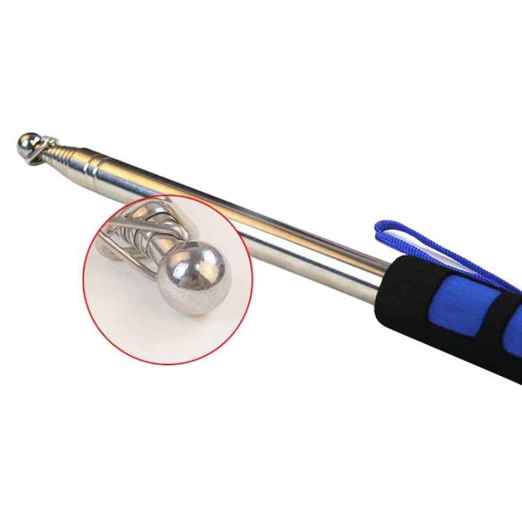2.5M 10 Knots Telescopic Stainless Steel Rubber Sleeve Teaching Stick Guide Signal Flag, Random Color Delivery