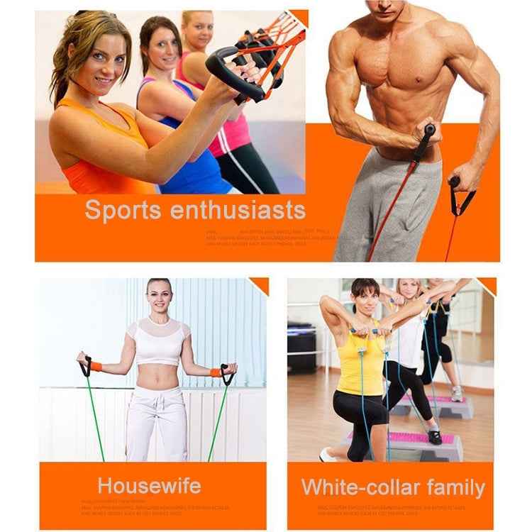 Fitness Exercise Resistance Bands Stretch Elastic Rope Workout Yoga Rally Muscle Training Exercise Rope, Size:5*11*1200mm, Random Color Delivery