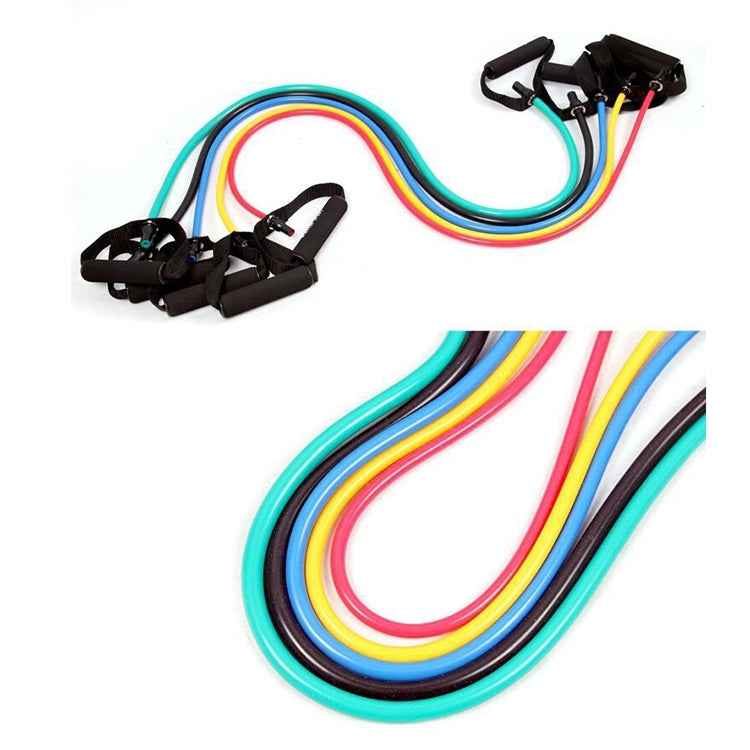 Fitness Exercise Resistance Bands Stretch Elastic Rope Workout Yoga Rally Muscle Training Exercise Rope, Size:5*11*1200mm, Random Color Delivery