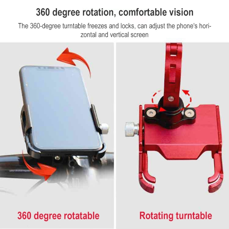 BIKERSAY MP008 Bike Motorcycle Aluminum Alloy Phone Holder Handlebar Clips