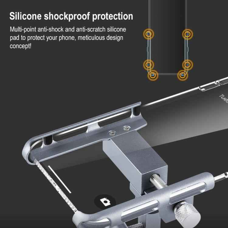 BIKERSAY MP007 Universal Aluminum Alloy Motorcycle Bicycle Phone Holder
