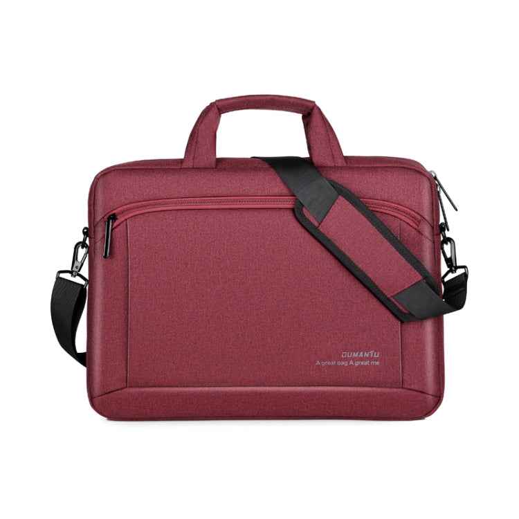 OUMANTU 030 Portable 15 inch Laptop Bag Leather Handbag Business Briefcase