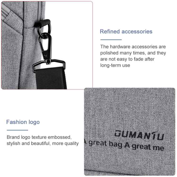 OUMANTU 030 Portable 15 inch Laptop Bag Leather Handbag Business Briefcase