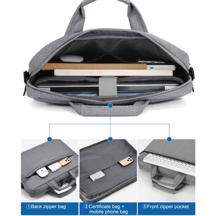 OUMANTU 030 Portable 15 inch Laptop Bag Leather Handbag Business Briefcase