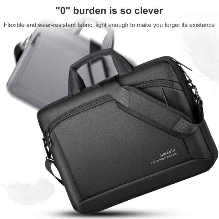 OUMANTU 030 Portable 15 inch Laptop Bag Leather Handbag Business Briefcase