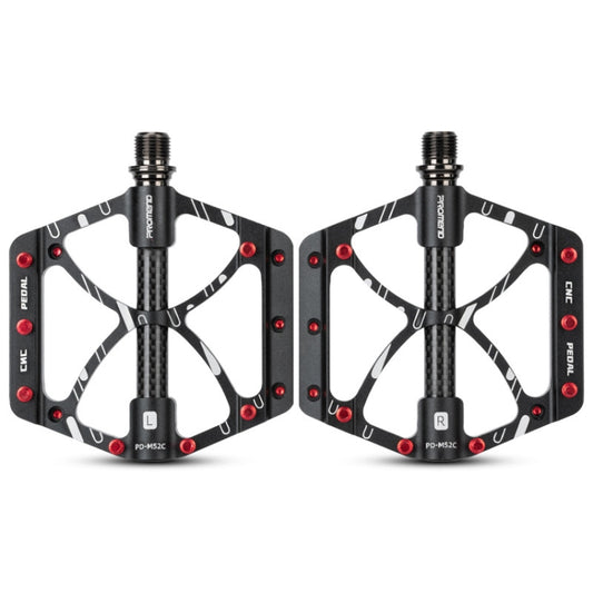 PROMEND PD-M52C 1 Pair Bicycle Aluminum Alloy + Carbon Fiber Tube Bearing Pedals, PD-M52C