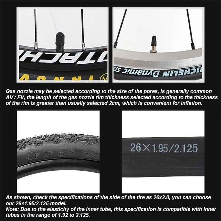 PROMEND 26 x 2.125 AV48 Mountain Bike Butyl Pneumatic Inner Tube