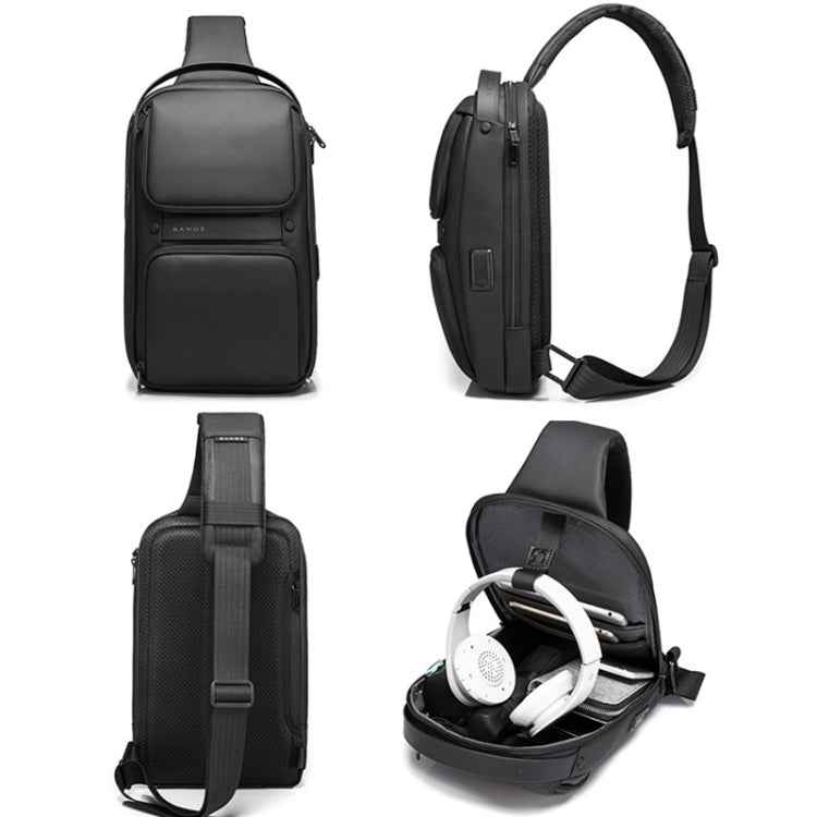Bange BG-7258 Men Oxford Cloth Waterproof Crossbody Chest Bag with USB Port, Size: 35 x 21 x 12cm